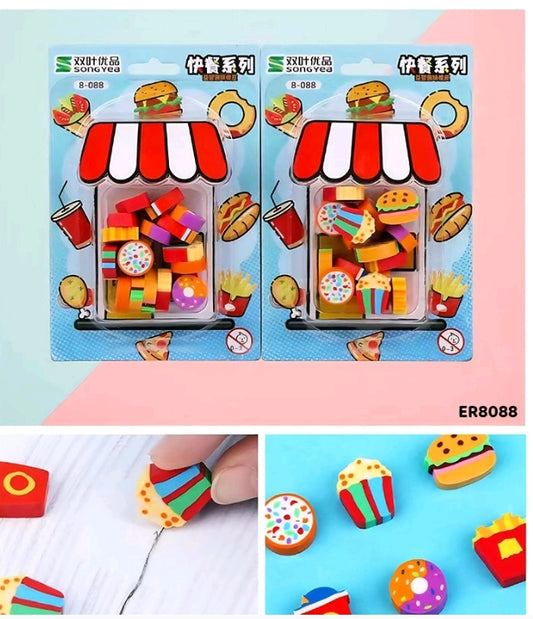 Small Food Erasers - 1 Pack