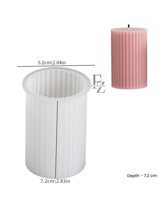 Striped Pillar Candle Mould