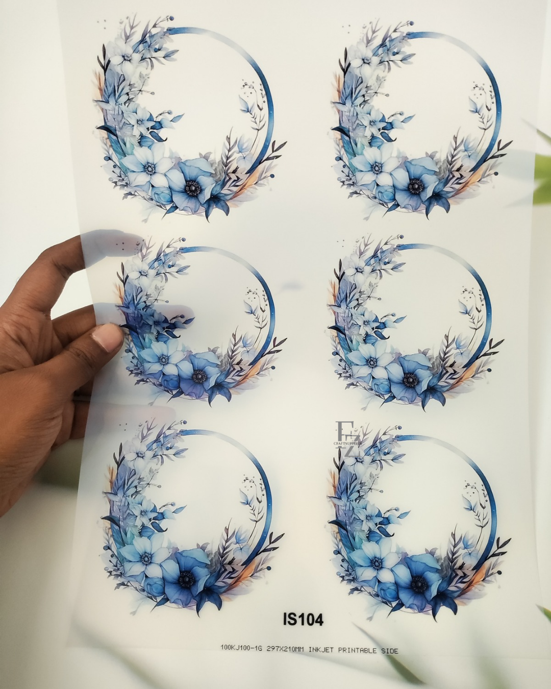Floral Coaster/ frame Insert Sheet A4 - D45
