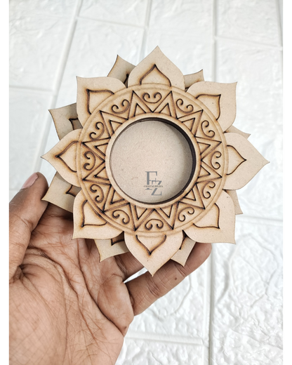 Designer Flower Mdf Tea light Holder
