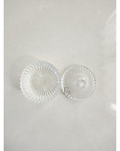 Diamond Cut Candle Small Jar with Lid