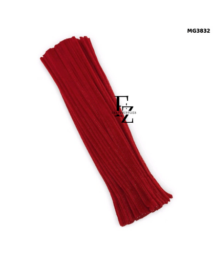 Pipe cleaners 6mm - Deep Red