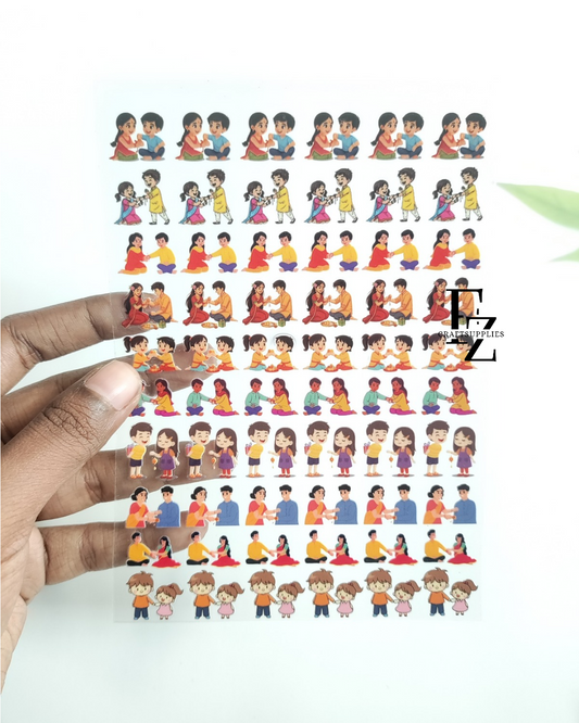 Rakhi Peel Off Stickers - D49