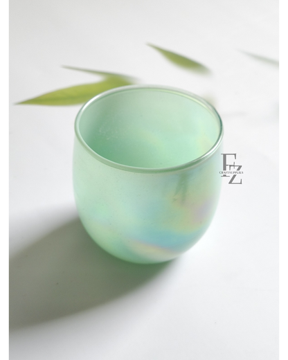 Green Glass for Candles