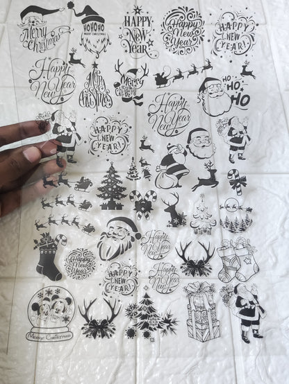 Christmas OHP/ Transparent Sheet D09