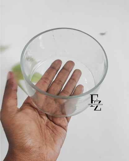 4 Inch Transparent Glass Candle Jar