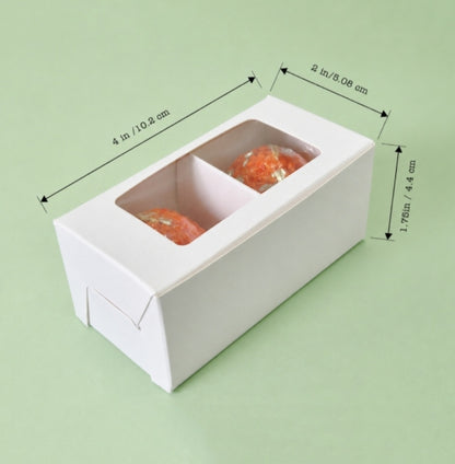 2 Cavity Laddu, Modak & Small Bubble Candle Packing Box - Pack of 10