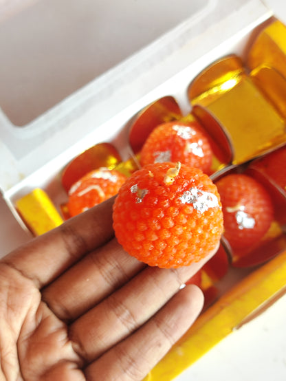 Small Laddu Candles - Set of 6 Pieces
