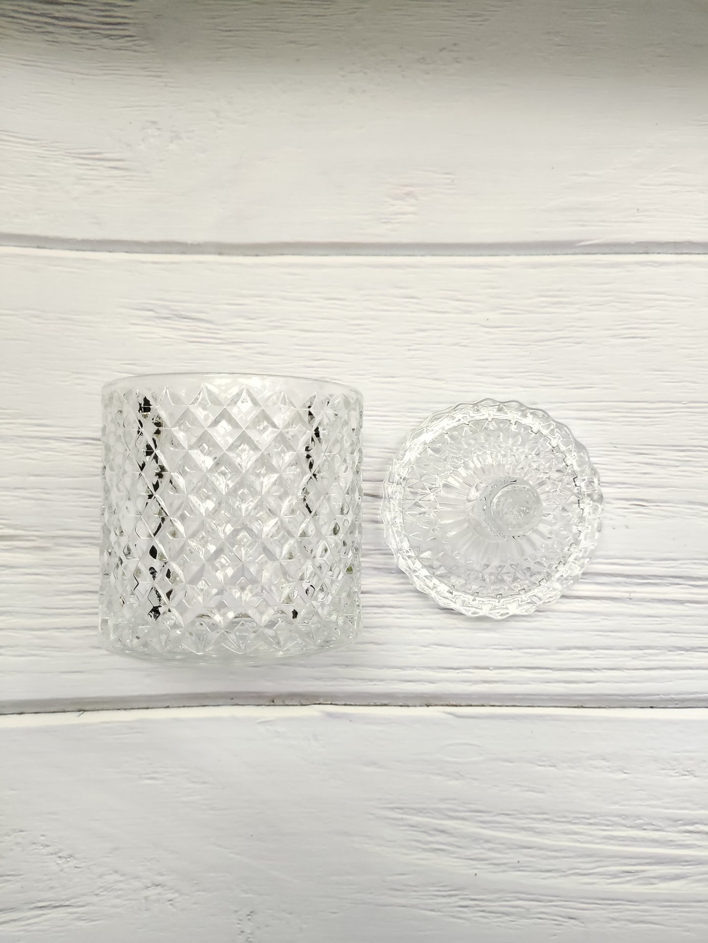 Diamond Candle Glass Jar -  Big