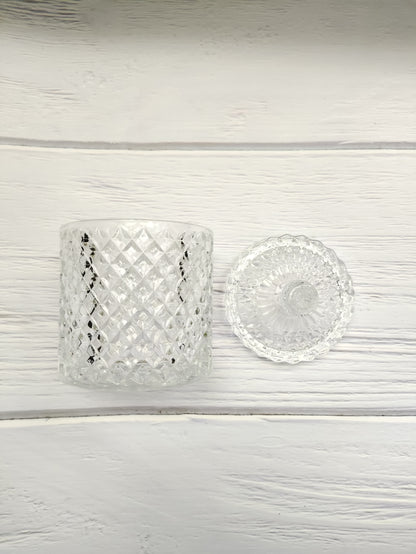 Diamond Candle Glass Jar -  Big