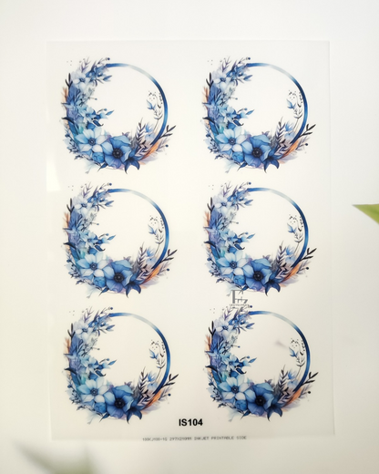 Floral Coaster/ frame Insert Sheet A4 - D45