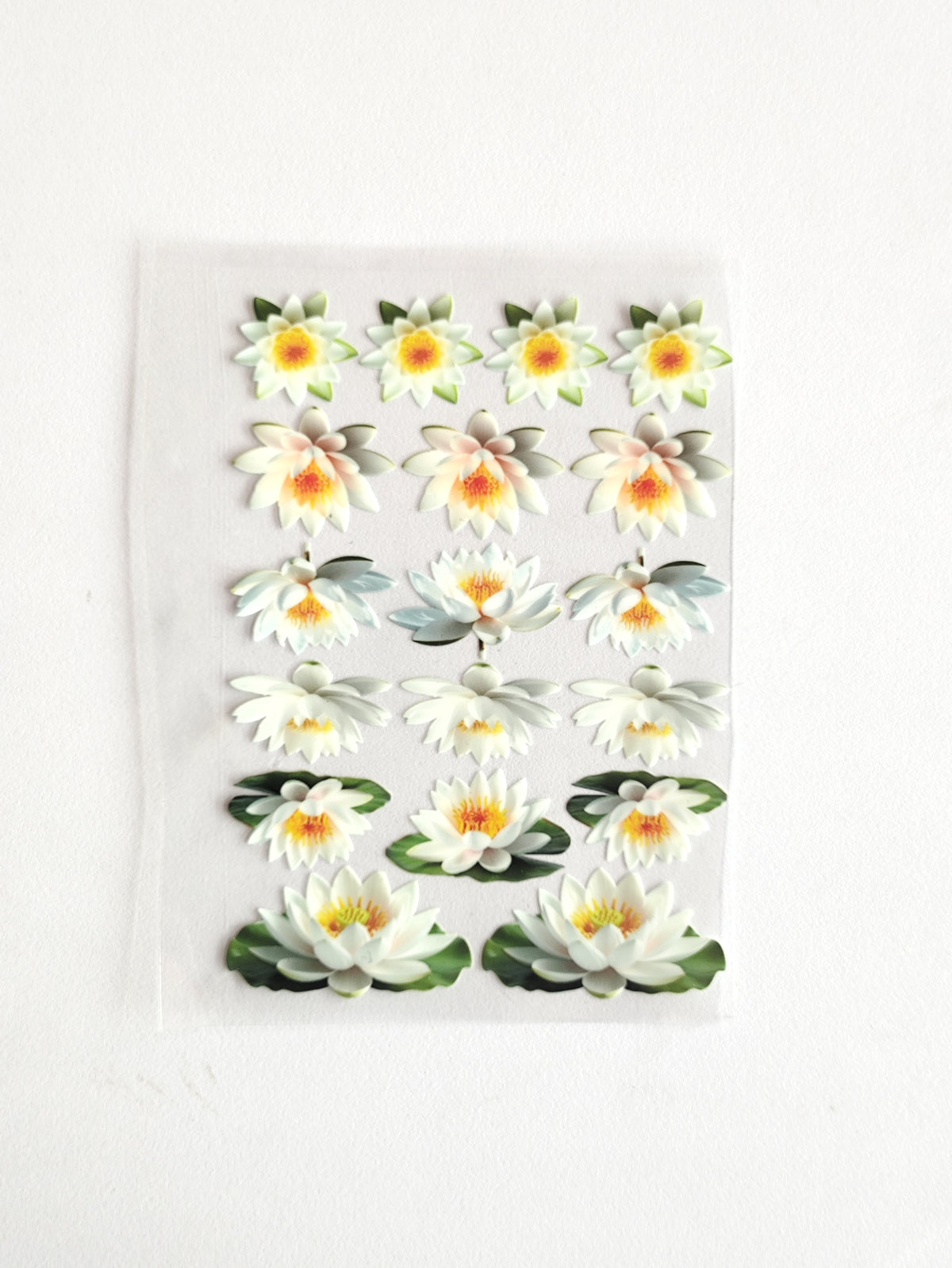 UV DTF Stickers White Flower - D67