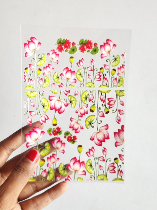 Lotus UV DTF Stickers - D84