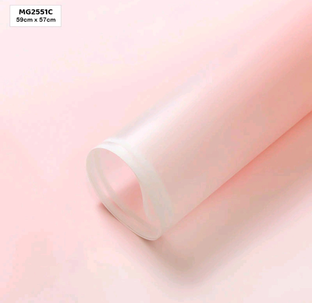 L Pink Bouquet Wrapping Sheet - 5 Sheets