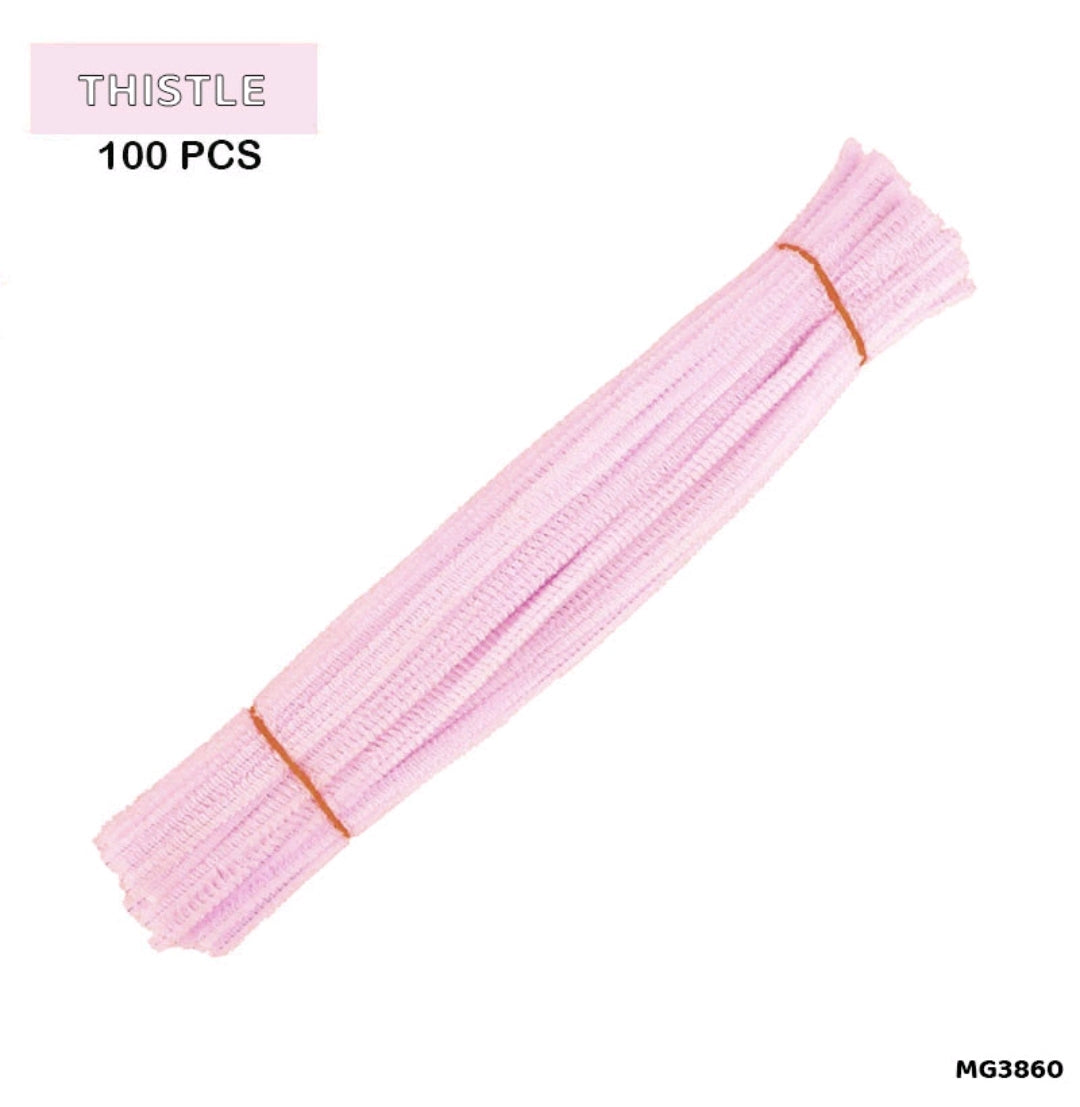 Pipe Cleaners 100 Pieces - Pink