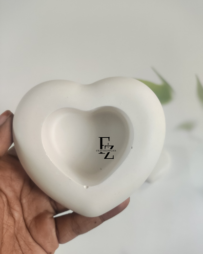 Heart Candle Concrete Jar