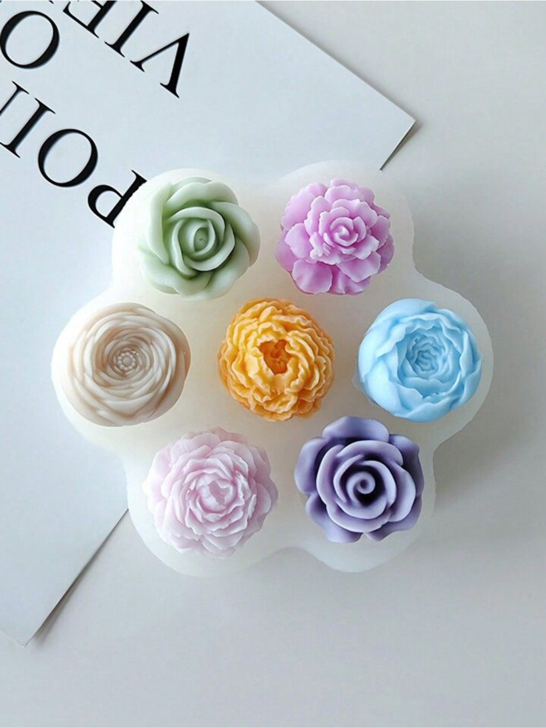 7 Cavity Flower Mould