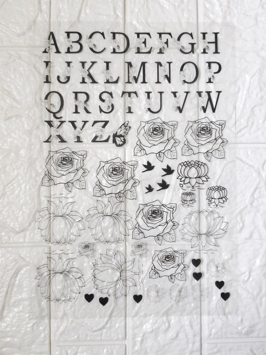 Alphabet OHP/ Transparent Sheet D16