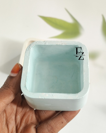 Square Small Concrete Jar