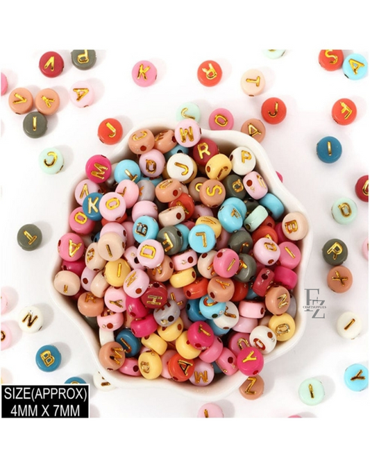 Multi Color Alphabet Beads - 20g