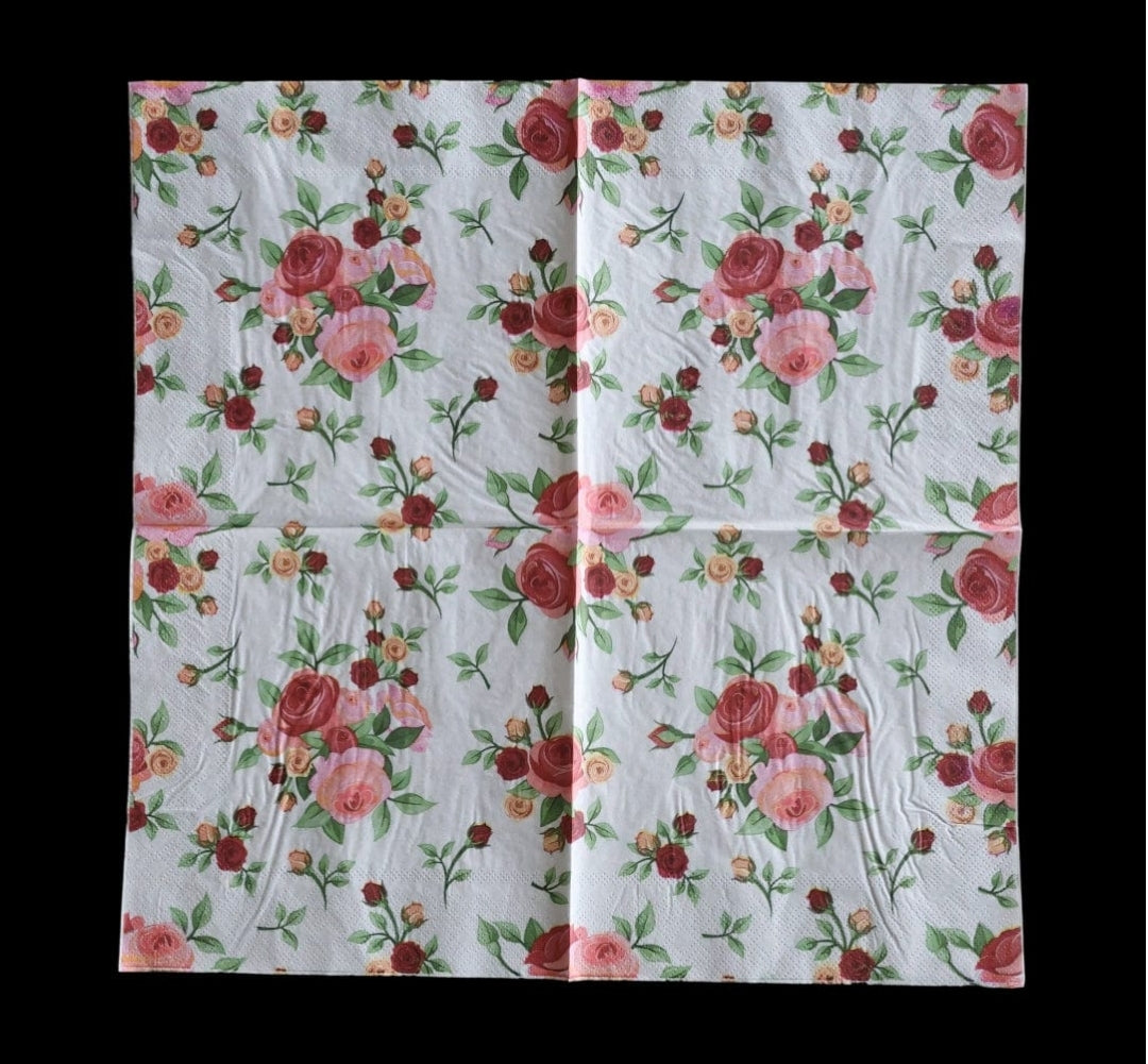 Rose Bunch Decoupage Tissue Paper D04