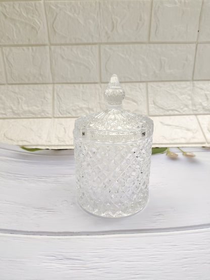 Diamond Candle Glass Jar -  Big