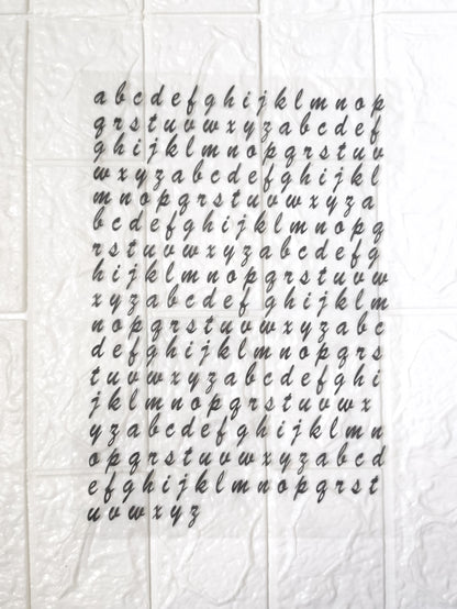Alphabet OHP/ Transparent Sheet D16