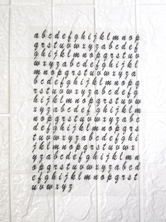 Alphabet OHP/ Transparent Sheet D16