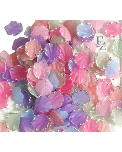 Acrylic Petals Silver Border 20g
