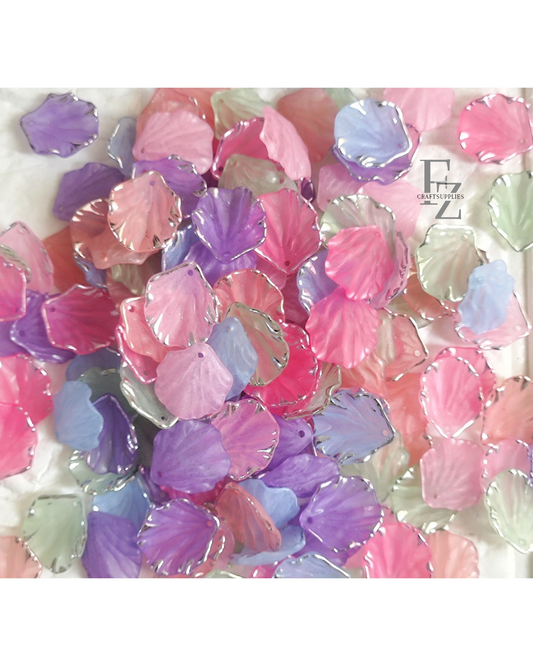 Acrylic Petals Silver Border