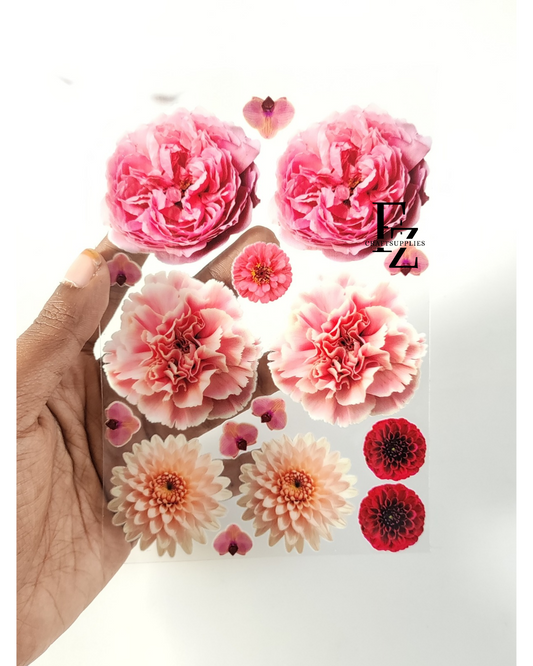 Mix Flower Peel off Sticker