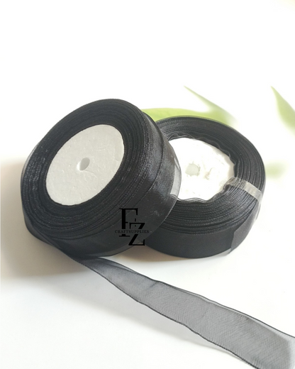 Organza Ribbon - Black