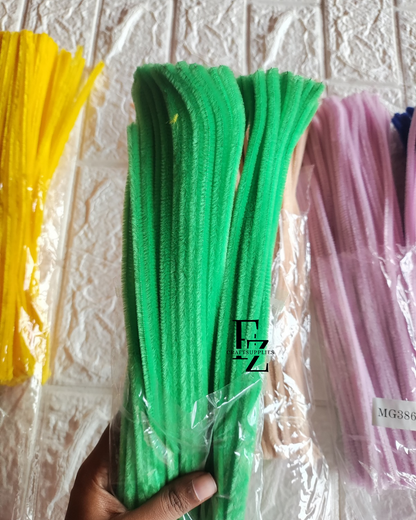Pipe Cleaners 100 Pieces - Green