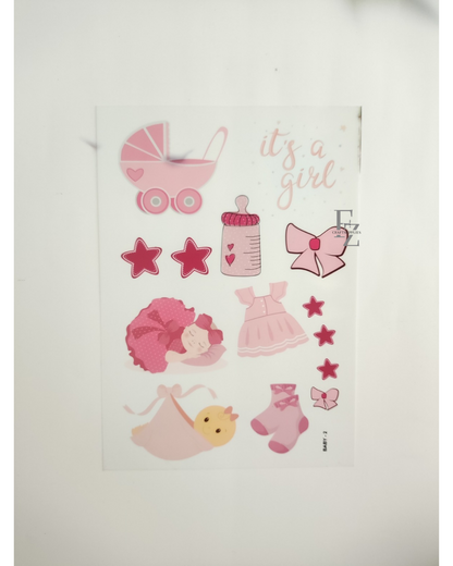 Girl Baby Detail Insert Sheet A5 - D51