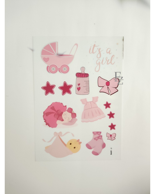 Girl Baby Detail Insert Sheet A5 - D51