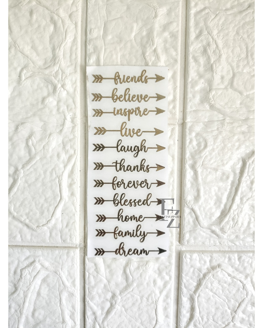 Bookmark Arrow Metal Sticker