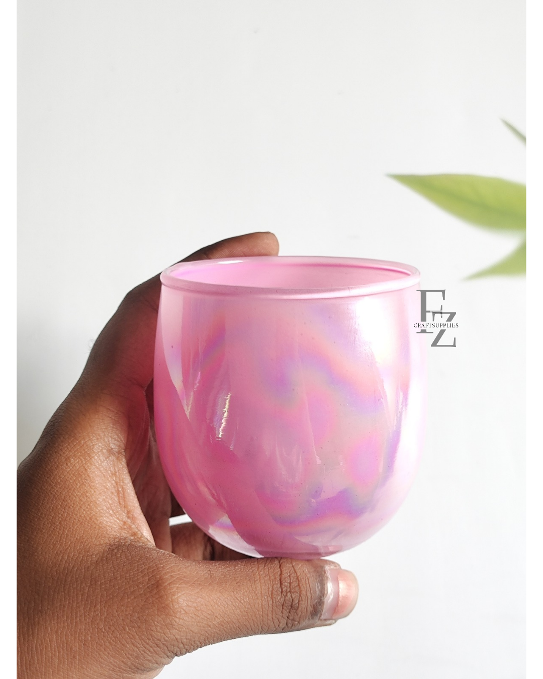 Pink Glass for Candles