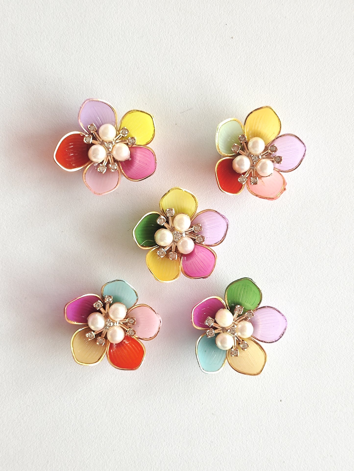 Ready Acrylic Flower Multi - Pack of 5
