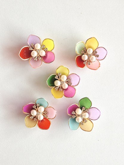 Ready Acrylic Flower Multi - Pack of 5