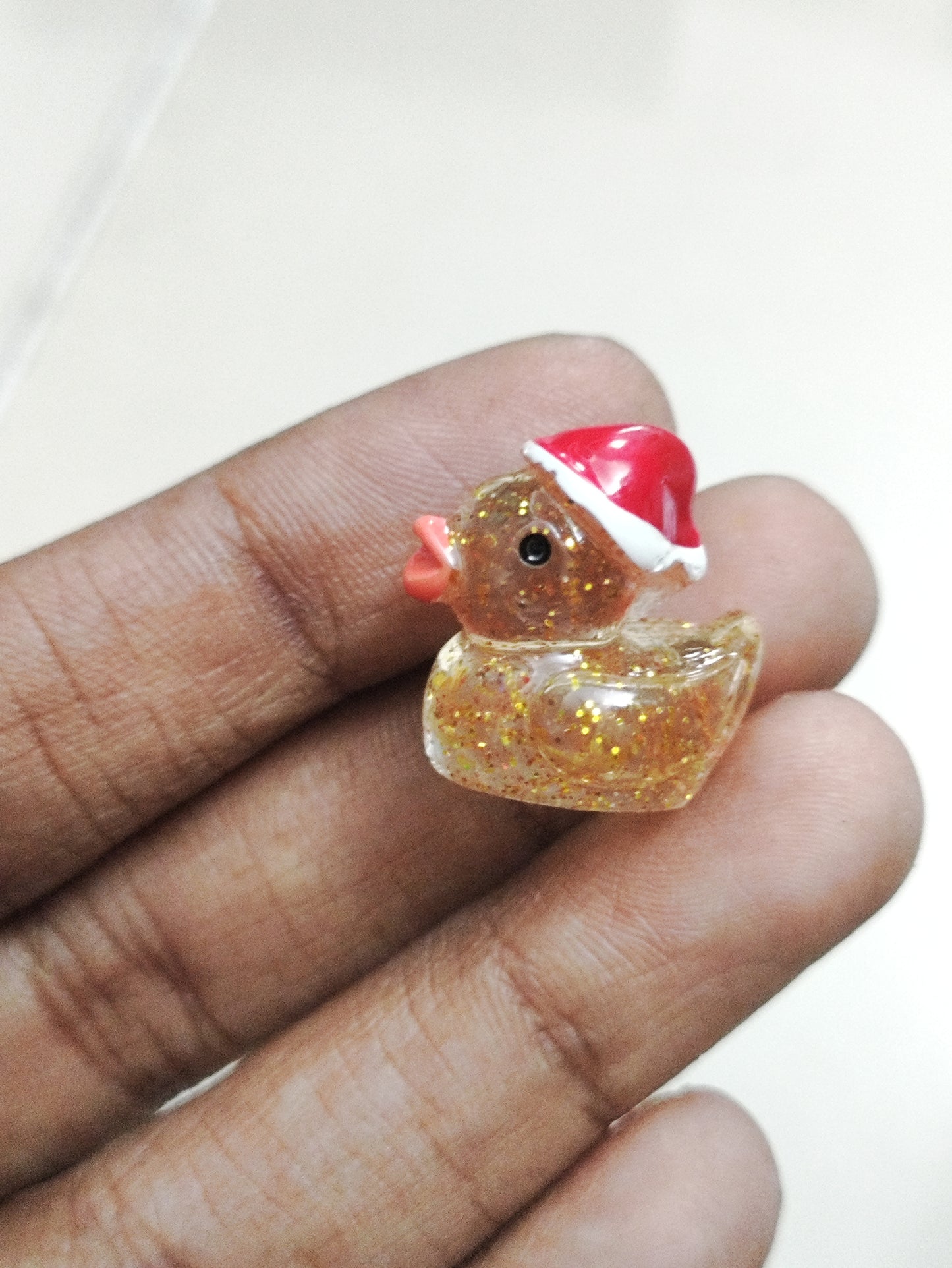 Christmas Duck Miniature - Yellow