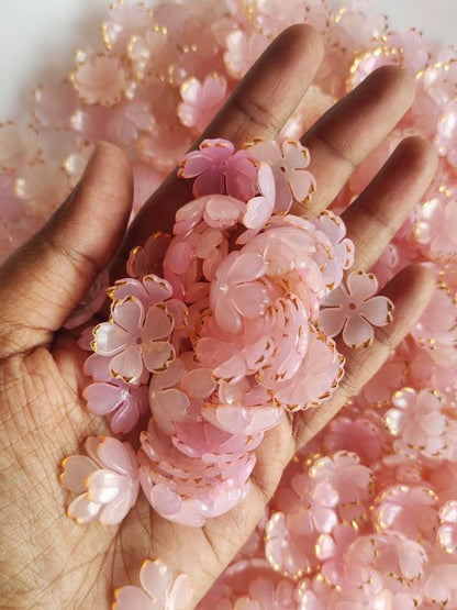 Mini Acrylic Flower Peach - 20 grams