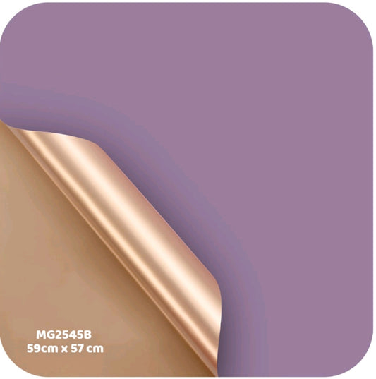 Dual Shade Purple Bouquet Wrapping sheet - 5 Sheets