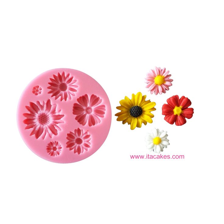 6 Cavity Mini Daisy Candle Mould