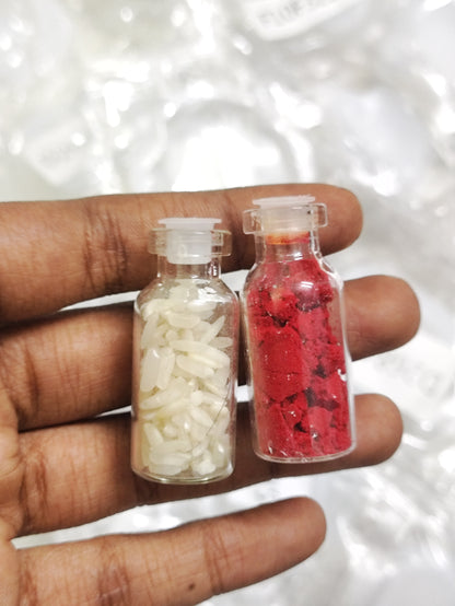 Roli chawal glass bottle