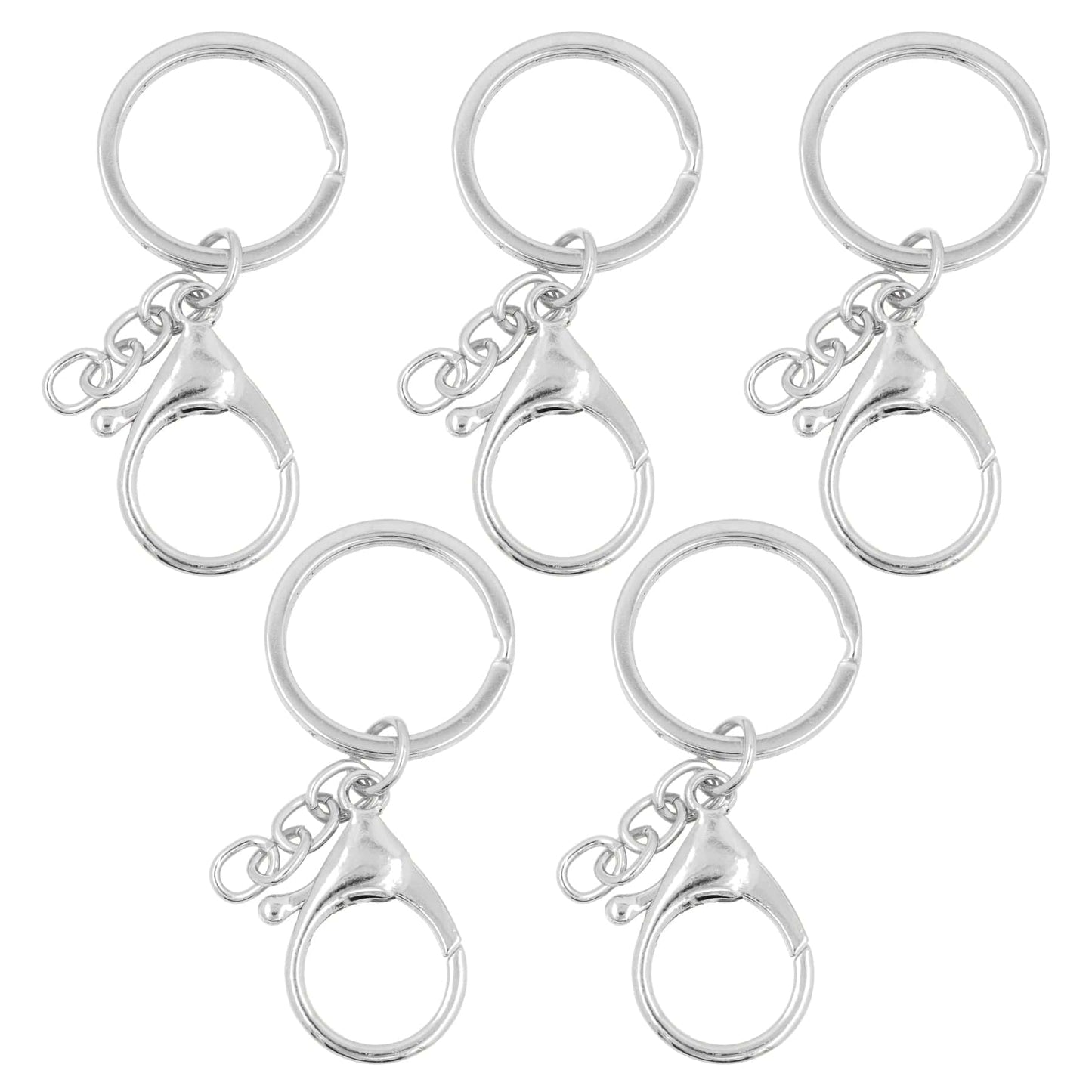 Keychain with Lobster 5pcs - Silver