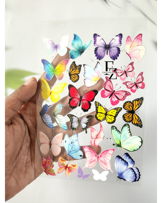 Mix Butterfly Peel off Sticker - D2