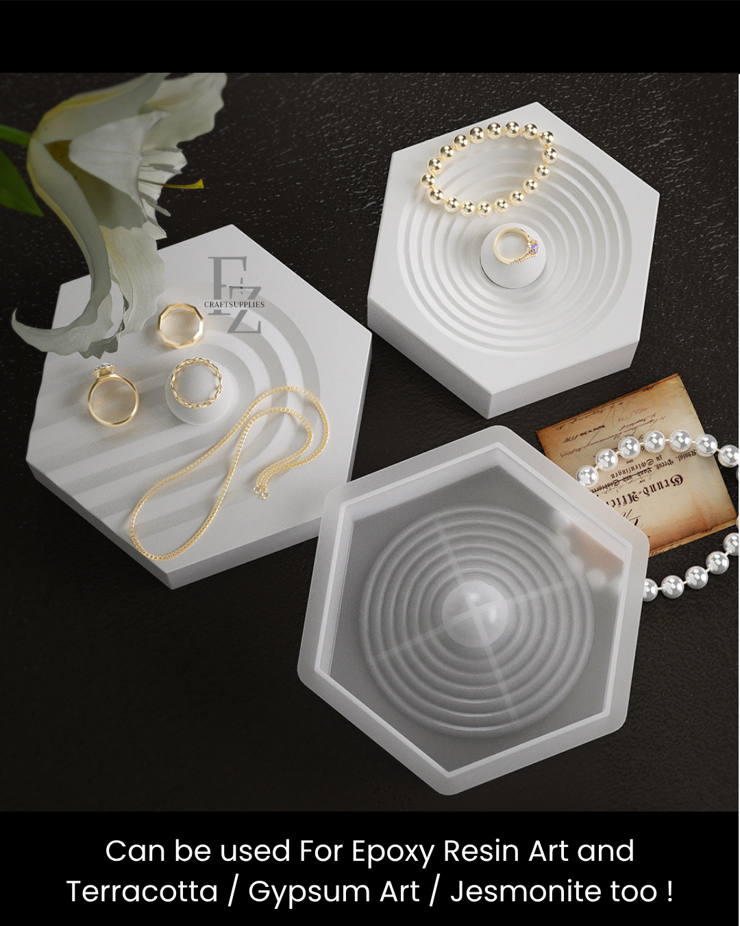 Hexagon Round Jewelry Display Mould