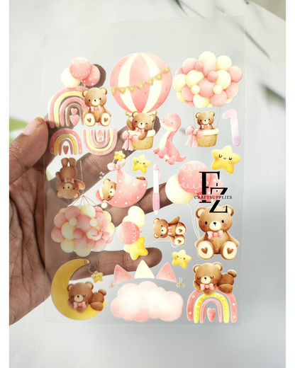 Girl Baby Peel off Sticker