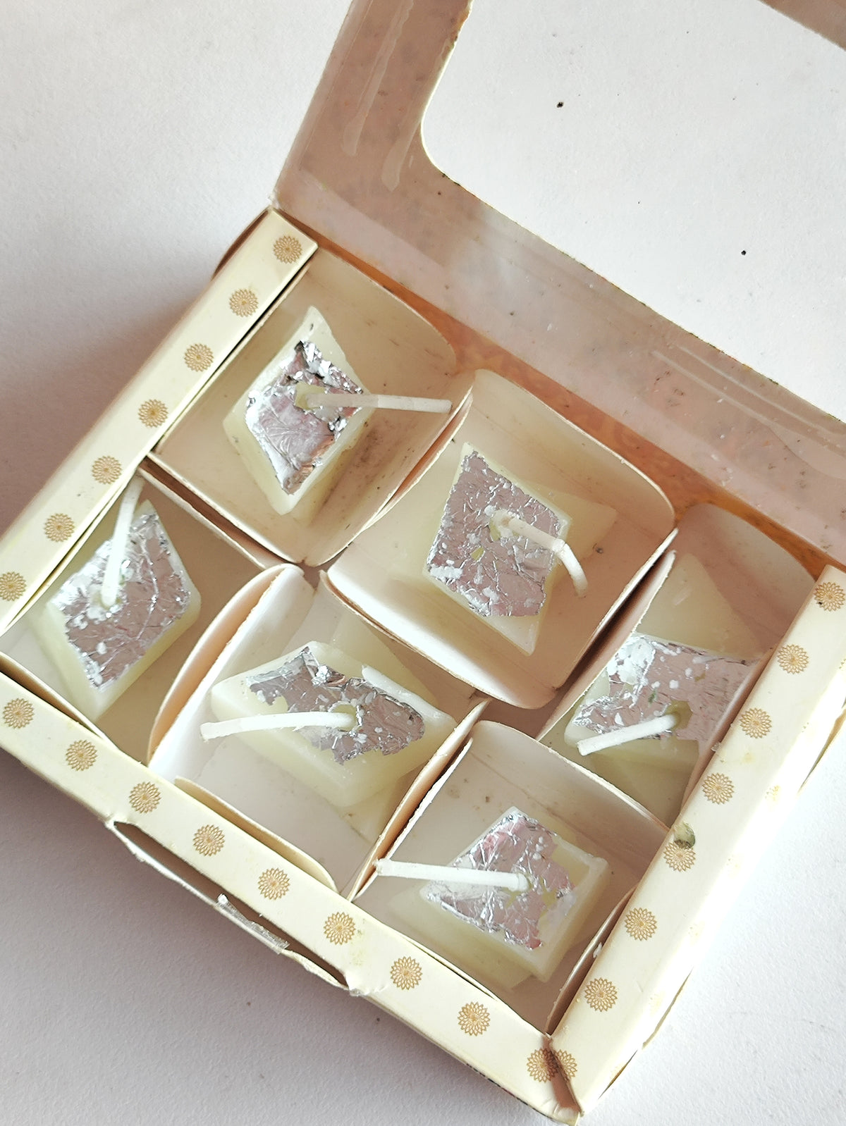 Kaju Katli Small Candles - Set of 6 Pieces