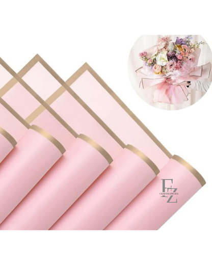 Light Pink Bouquet Wrapping Sheet - 5 Sheets